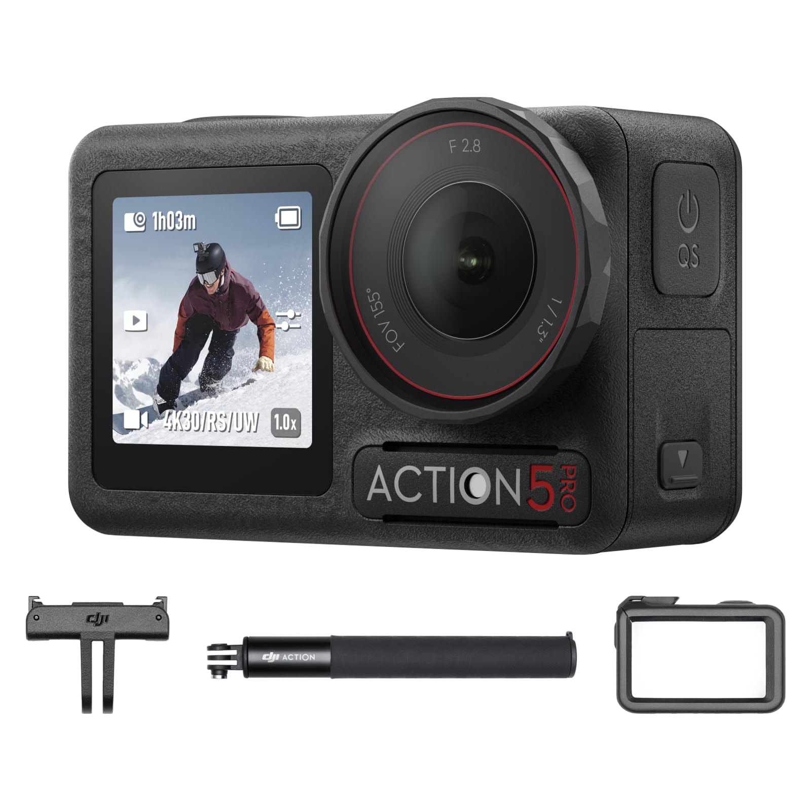 DJI Osmo Action 5 Pro Standard Combo, Waterproof Camera With 1/1.3" Sensor, 4K/120fps Video, Subject Tracking, Stabilization, Dual OLED Touchscreens, Action Camera 4K Ideal for Sports, Vlog