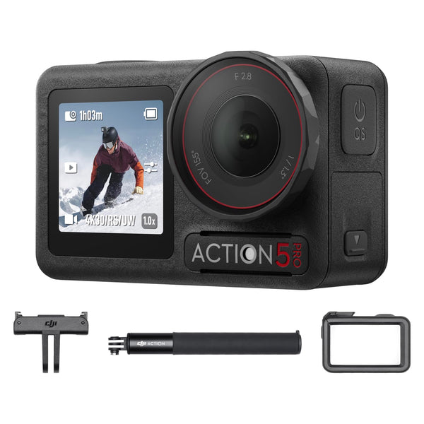 DJI Osmo Action 5 Pro Standard Combo, Waterproof Camera With 1/1.3" Sensor, 4K/120fps Video, Subject Tracking, Stabilization, Dual OLED Touchscreens, Action Camera 4K Ideal for Sports, Vlog