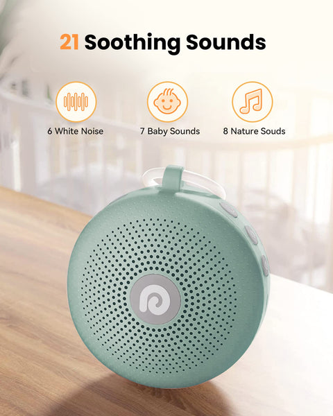 Dreamegg White Noise Machine, Portable Sound Machine Baby Features Powerful Battery, D11Max Sleep Aid Sound Machine for Baby Adults 21 Soothing Sounds for Sleeping Nursery Travel Gift USB Rechargeable