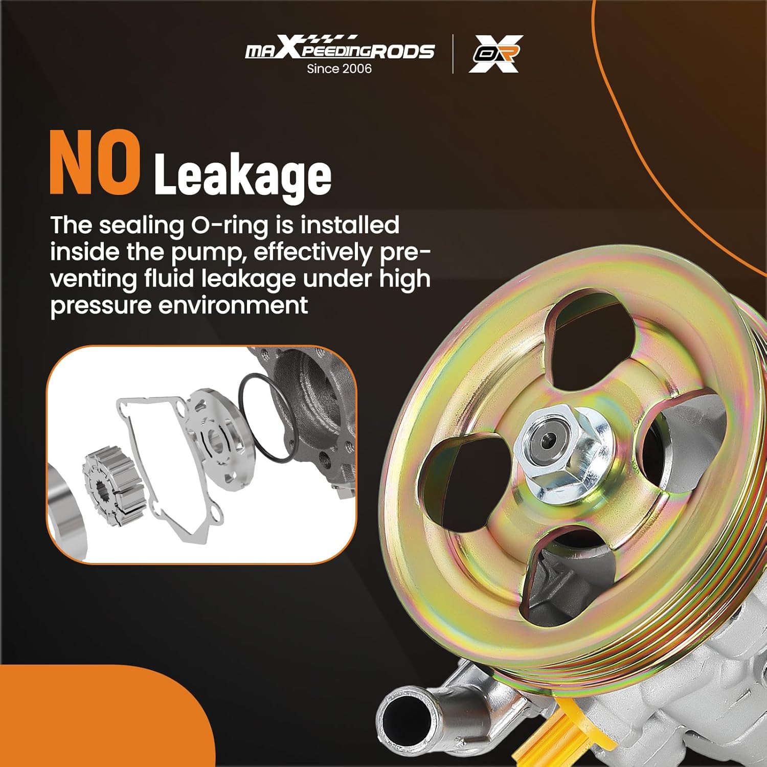 maXpeedingrods Power Steering Pump 34430FE040 for Subaru Impreza WRX 20.L 2.5L 2004-2007