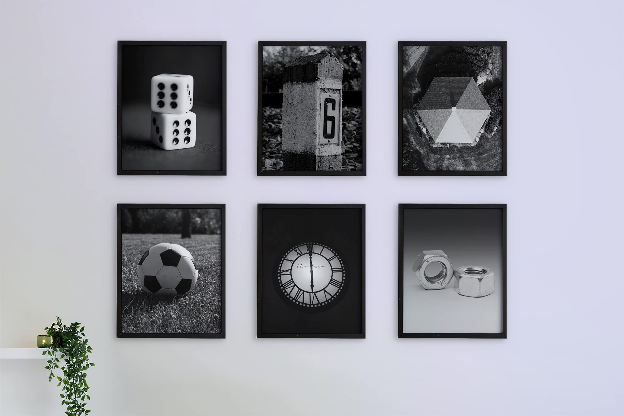 HOMIK Pack of 6 A3 Photo Frames MDF Black - A3 Picture Frames Black Economy Pack