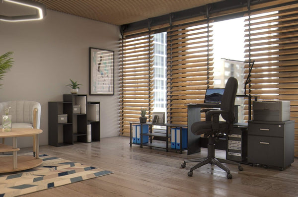 Furinno Efficient Home Laptop Notebook Computer Desk, Study Desk, Writing Desk, Americano/Black