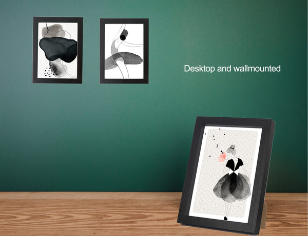 Black 50x70cm Boxed Picture Frames Set of 3 with Mounts for 40x60cm, 70x50cm poster frame with Acid Free mount for 40x60cm photo (Black 3Pack)