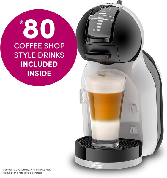 NESCAFÉ Dolce Gusto EDG155.BG Mini-Me Automatic Coffee Machine Black & Arctic Grey by De’Longhi - Starter Kit