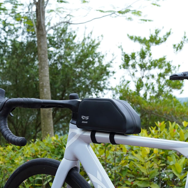 Bike Top Tube Bag - 1.5L Waterproof MTB Front Frame Bag fits Cycling Road Gravel Bikes E-Bike, Bicycle Crossbar Pouch for Phone Cash Tool