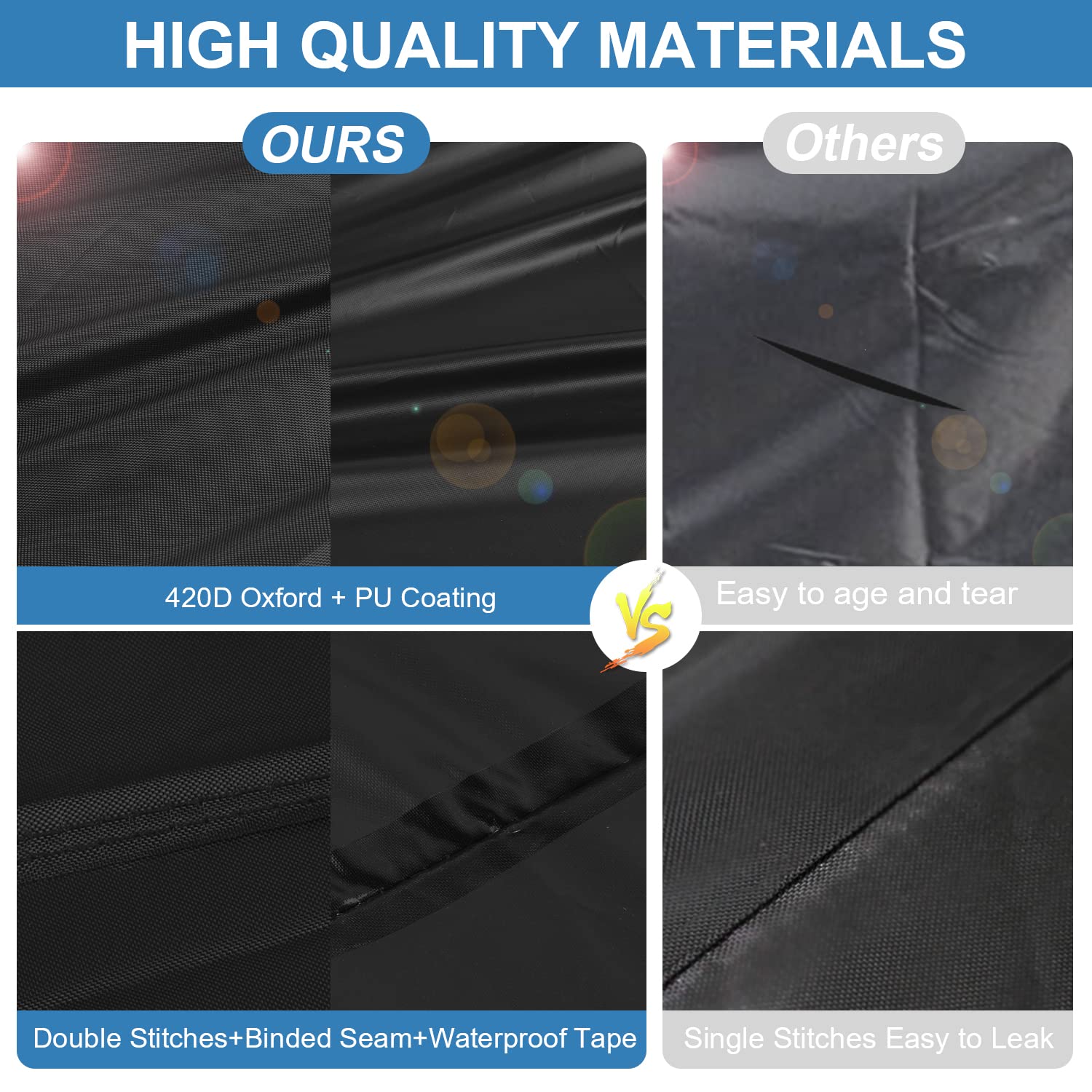 VANSHEIM V-Shape Garden Furniture Cover Waterproof Outdoor Rattan V Shape Garden Furniture Cover with Air Vents,Waterproof Tape,Rip resistance Heavy