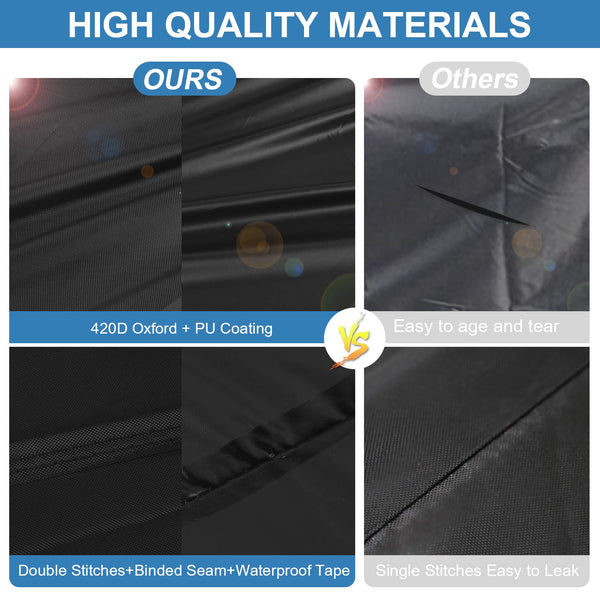 VANSHEIM V-Shape Garden Furniture Cover Waterproof Outdoor Rattan V Shape Garden Furniture Cover with Air Vents,Waterproof Tape,Rip resistance Heavy