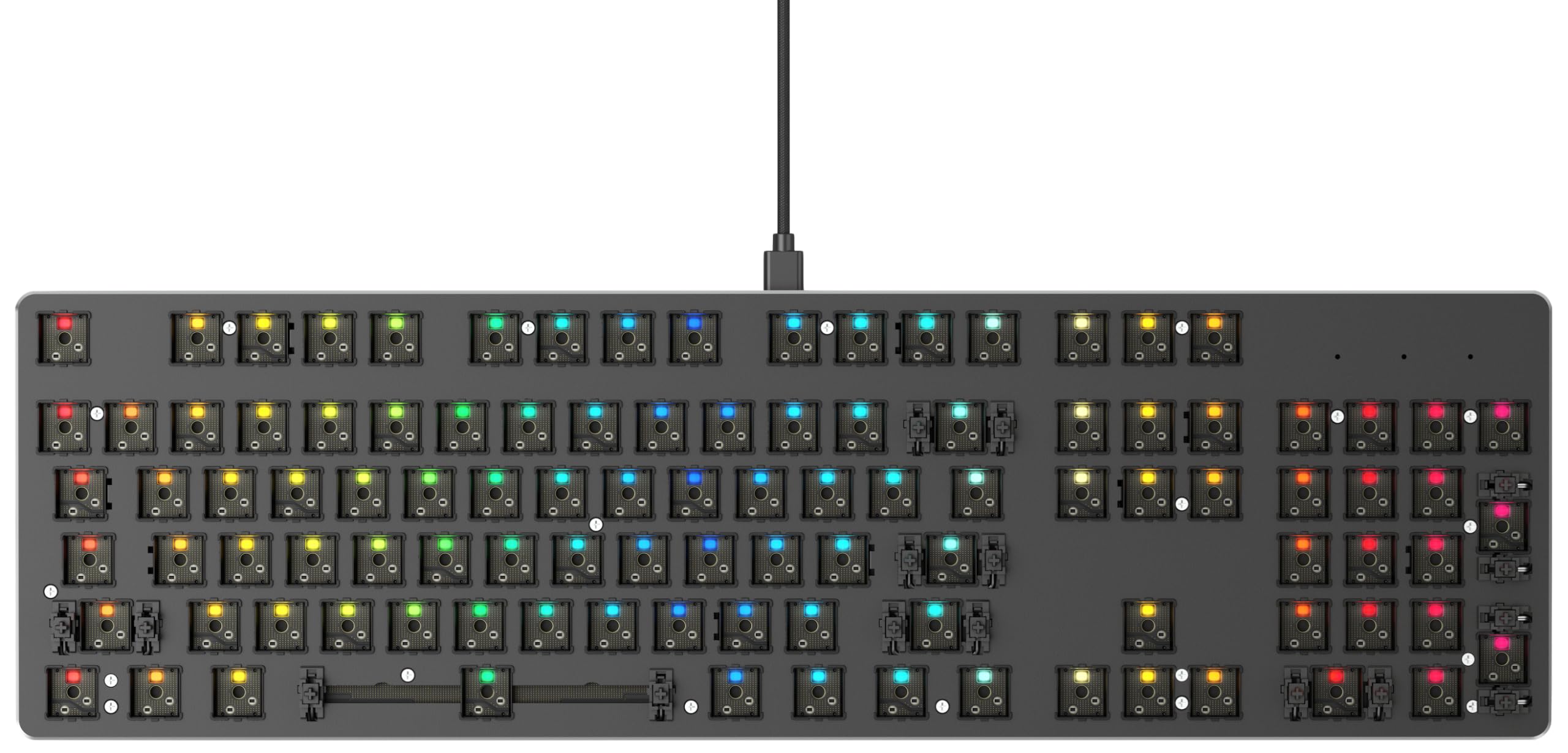 Glorious Gaming GMMK Compact 60%, Barebones (Frame Only) - Mechanical Gaming Keyboard, Per Key RGB, Hotswap & Customisable, International/ISO Layout - Black