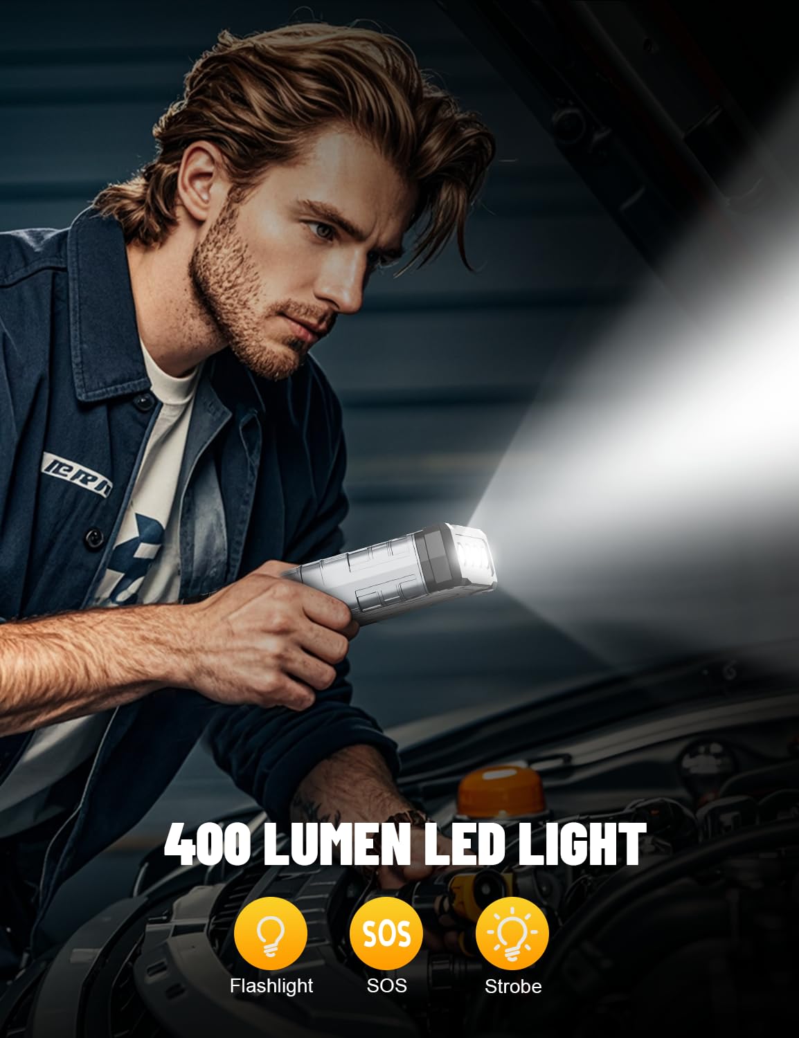 SHARMEAL 6000A Portable Car Battery Booster (all Gas/10L Diesel), Jump Starter Power Pack with 150PSI Air Compressor, 12V Car Jump Starter Power Bank with Jump Leads, LCD Screen, Emergency Light