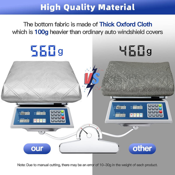 AQhui Car Windscreen Covers Frost for Winter, Magnetic Frost Protector Thicken, Ice Protection Foils Snow Windshield Sun Shade Front Window Screen Cover, Anti-dust and Anti-uv (156x128cm)