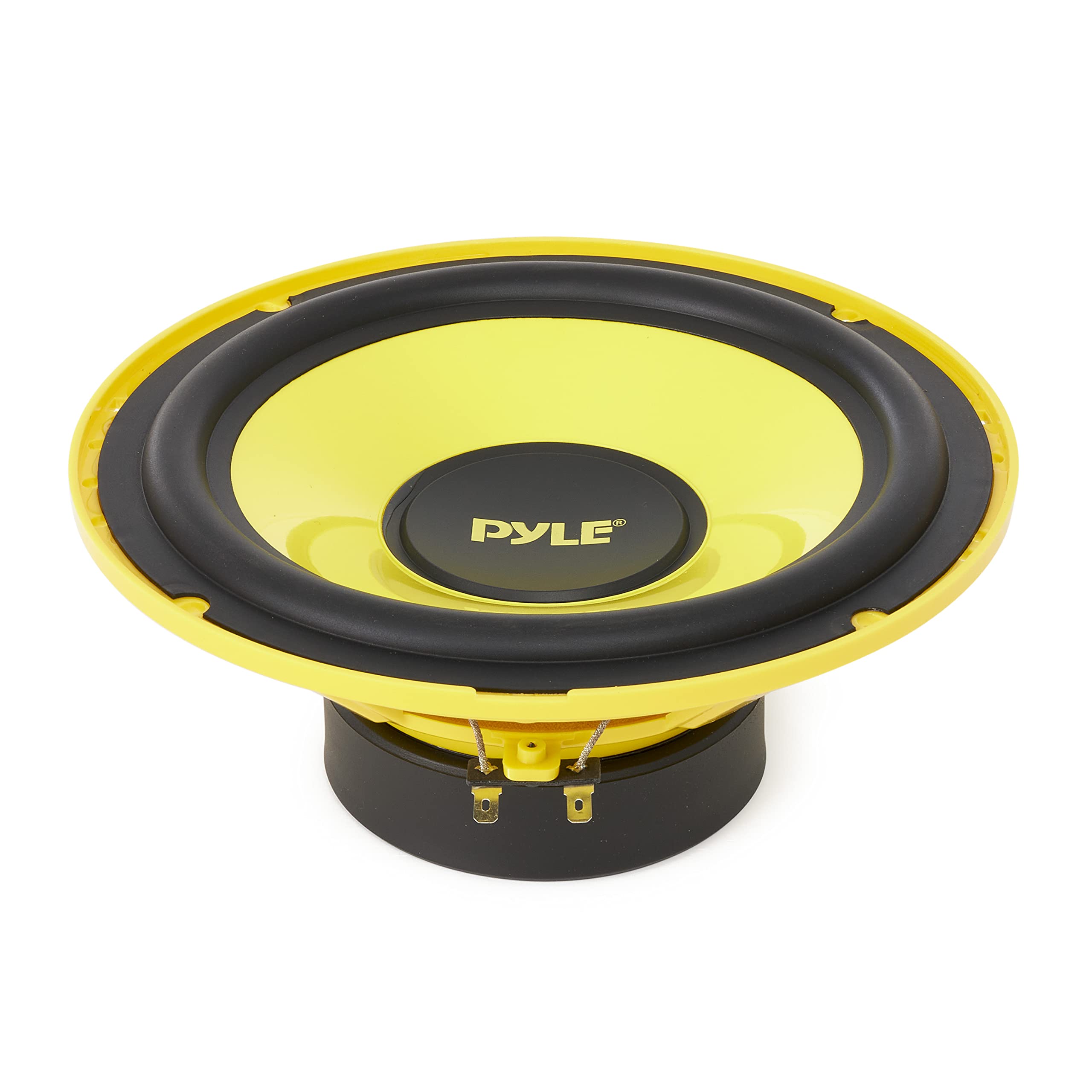 Pyle Car Midbass Speaker System - Pro 8 Inch 400 Watt 4 Ohm Auto Mid-Bass Component Poly Woofer Audio Sound Speakers For Car Stereo w/ 40 Oz Magnet, 50Hz-5KHz Frequency, 3.58” Mount Depth - PLG81