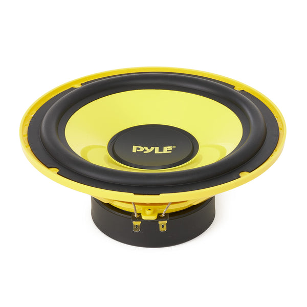 Pyle Car Midbass Speaker System - Pro 8 Inch 400 Watt 4 Ohm Auto Mid-Bass Component Poly Woofer Audio Sound Speakers For Car Stereo w/ 40 Oz Magnet, 50Hz-5KHz Frequency, 3.58” Mount Depth - PLG81