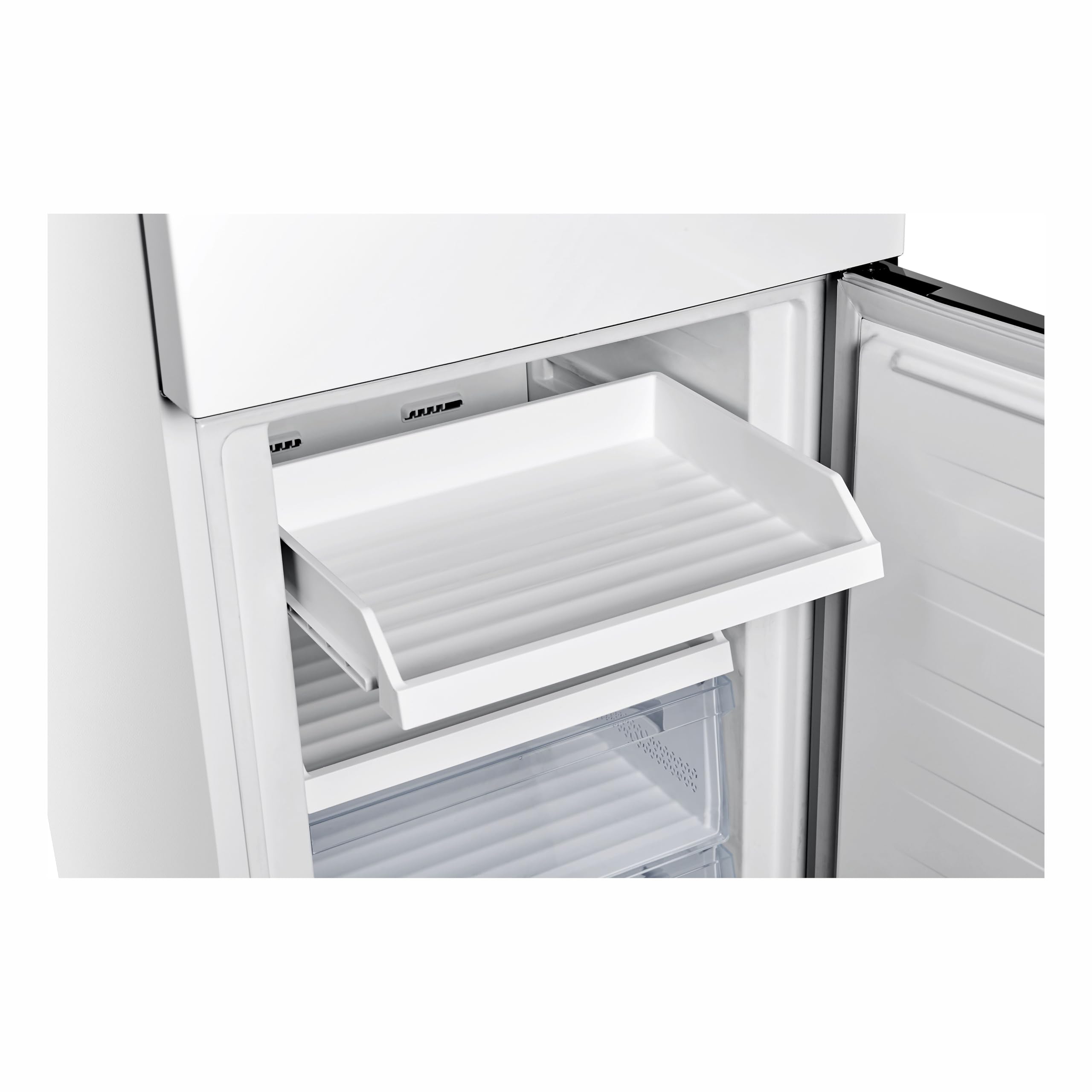 Teknix FFH1825WB 55cm Freestanding 50/50 Fridge Freezer - 256 Litre Capacity - Total No Frost - Non-plumbed Water Dispenser - Black, H182.5 x W55 x D56.2 (cm)