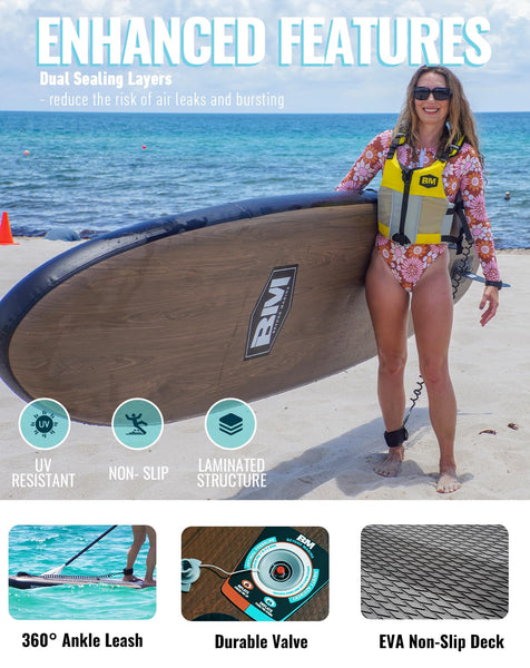 BEYOND MARINA Paddle Board, Inflatable Stand Up paddle boards for adults & Youth, Featherlight sup Board with Premium ISUP Board Accessories, 10'6''x32''x6'',