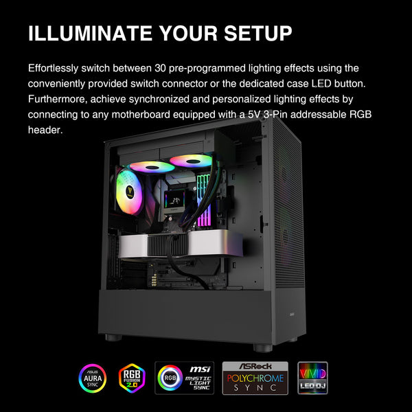 GAMDIAS CHIONE E4 240mm AIO Liquid CPU Cooler, Real-Time Digital Display Patented PWM Pump, 2 x 120mm Easy Cable Management Daisy Chained Fans w/ ARGB Sync, Intel LGA 1851/1700/1200；AMD AM5/AM4, Black