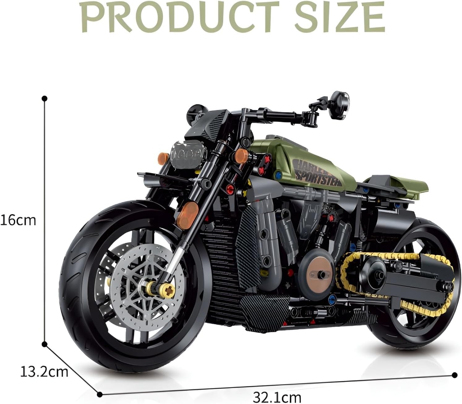 Motorcycle Building Blocks Toys, Motorbike Model Building Kit for Boys, 634 Pieces Construction Engineering Motorcycle Bricks, STEM Educational Toy, Gift for Adults and Kids