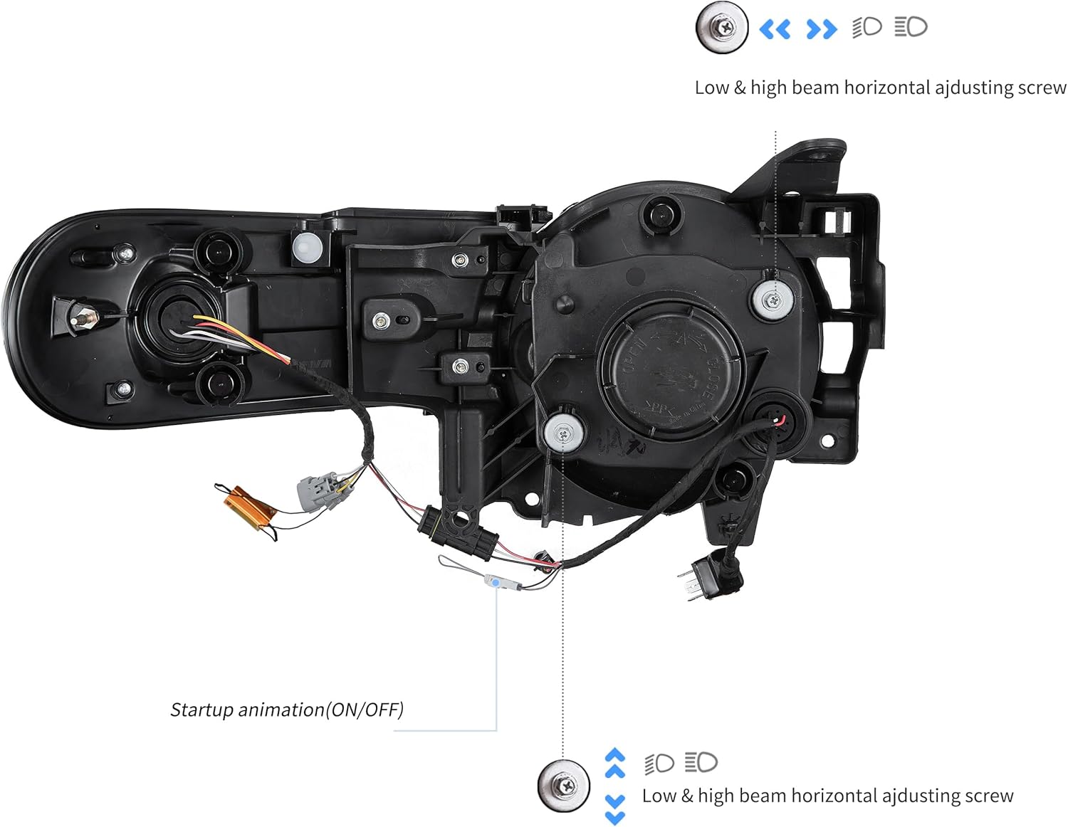 VLAND LED Headlights Compatible with 2007-2017 Toyota FJ Cruiser, Front Light with Startup Animation, Headlamp with Sequential Turn Signal