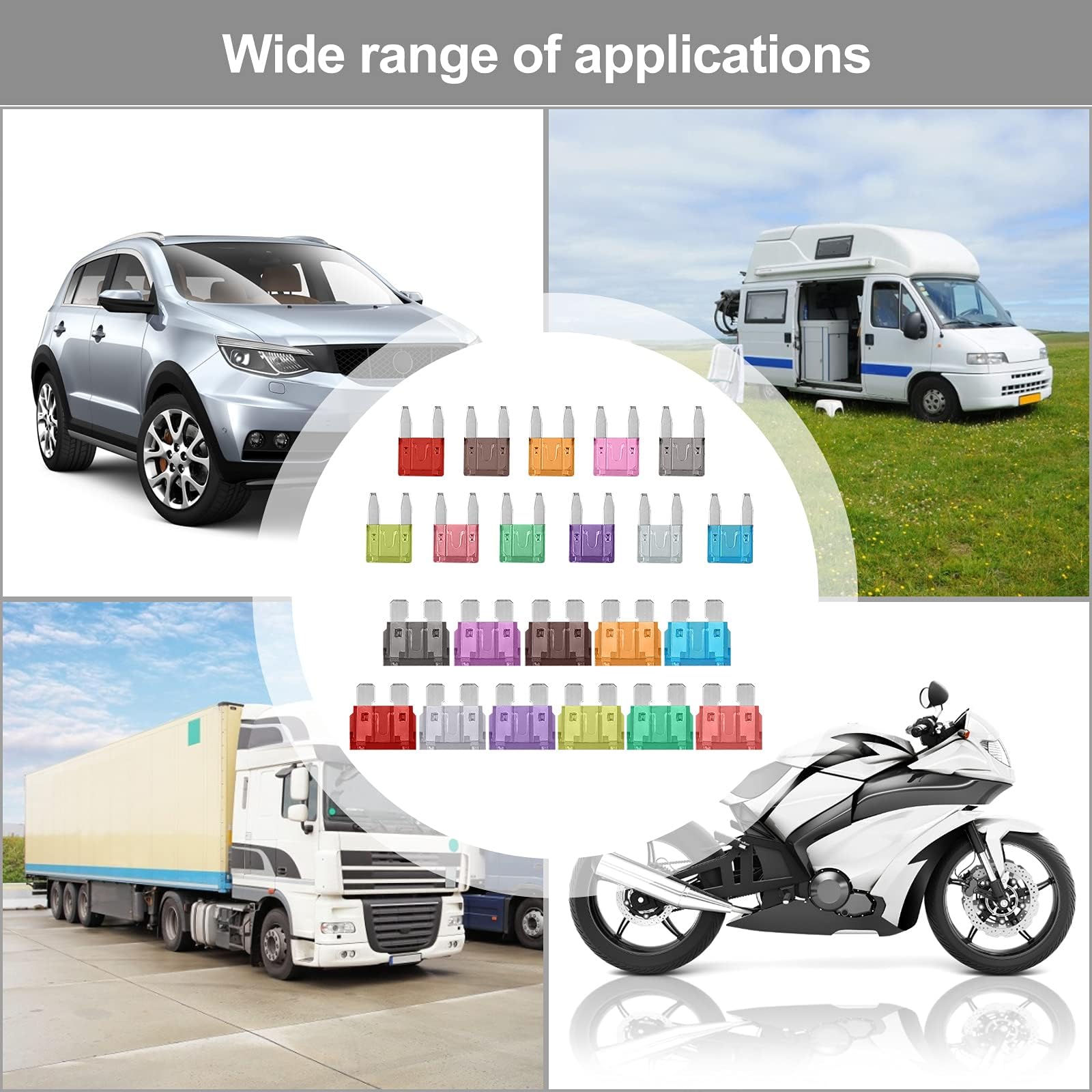 JOREST 300Pcs Car Fuses Assorted Kit, 160 Mini Blade Fuses Automotive + 90 Standard Mixed Fuses + 50 Micro Fuse Set + Fuse Puller – for RV Truck Motorcycle(2Amp 3A 5A 7.5A 10A 15A 20A 25A 30A 35A 40A)