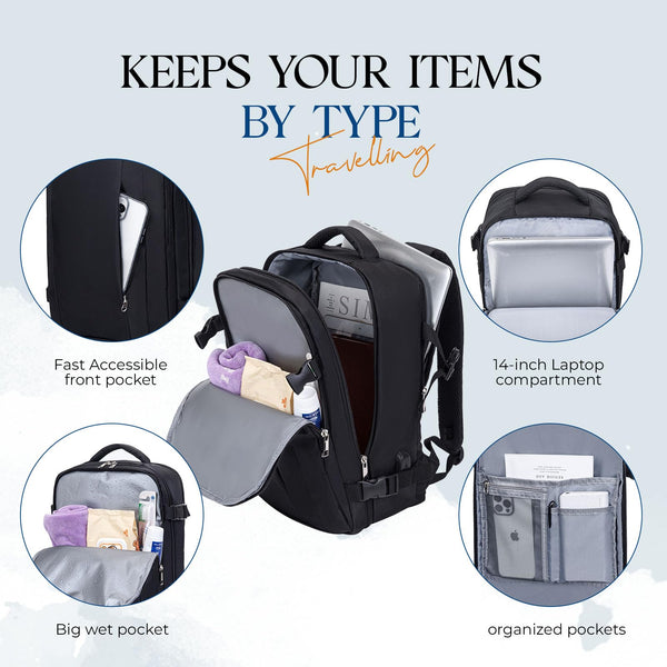 for Ryanair Cabin Bags 40x20x25 Underseat Bag,Small Travel Backpack Cabin Size Carry-ons for Women Men,Hand Luggage for Overnight,Casual Daypack with Laptop Compartment,Anti Theft Pocket