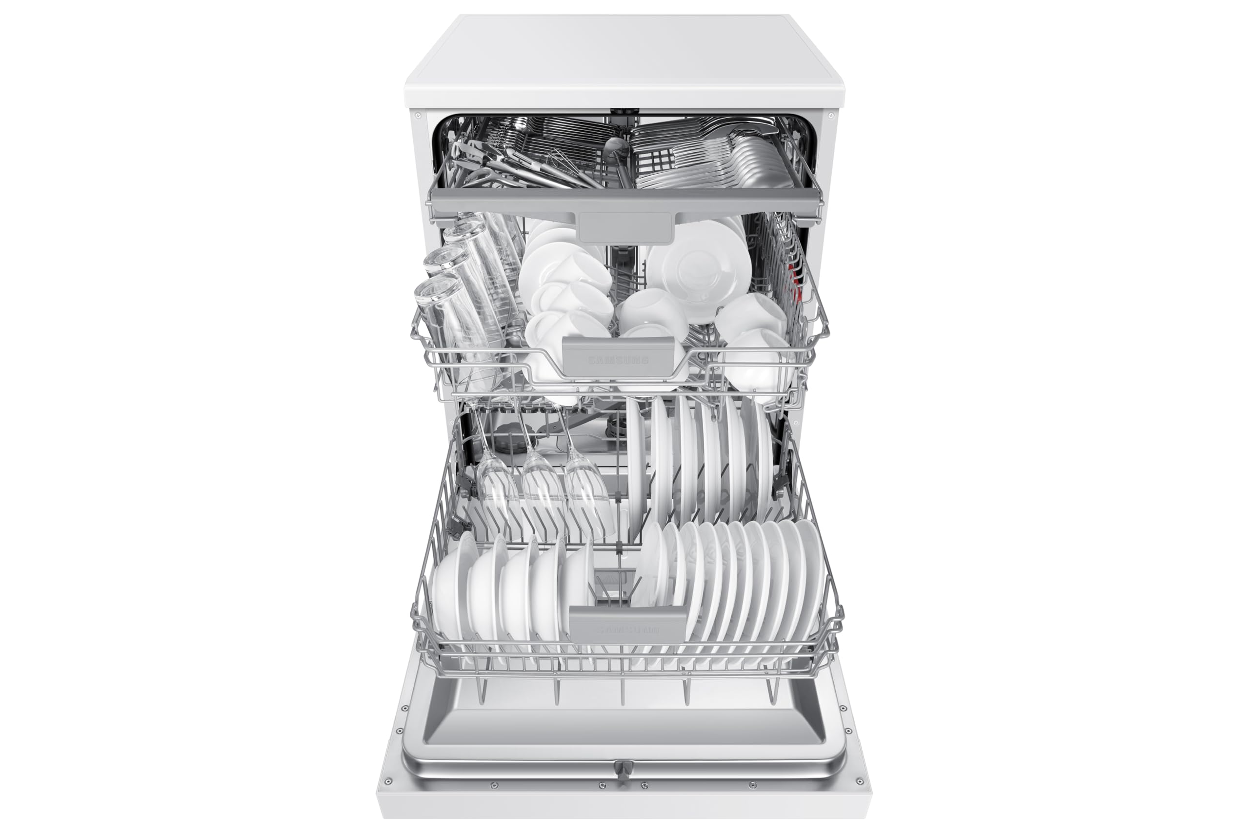 Samsung Dishwasher, Freestanding, With Auto Door, 14 Place Setting, Series 7, White, DW60CG550FWQEU