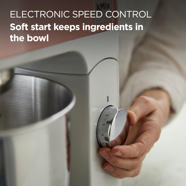 Kenwood kMix Editions KMX760API Kitchen Machine, 5 l Stainless Steel Bowl, Safe-Use Safety System, Metal Casing, 1000 Watts, incl. 3-Piece Patisserie Set and Splash Guard, Apricot Pink