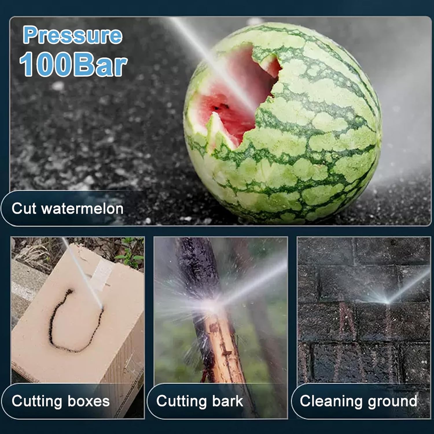 EAFCar Cordless Pressure Washer, Portable High Power Washer Machine with 4.0Ah Rechargeable Battery, Pressure Washer for Car/Floor/Garden Cleaning & Watering (Redblack)