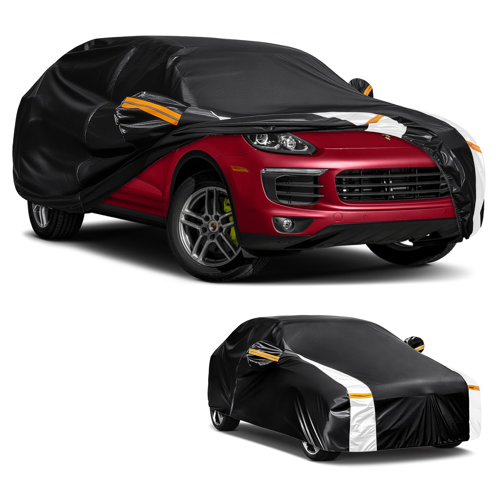 Car Cover Custom Fit for Mini Convertible F57(2016-2023), Car Covers for Outside Storage Waterproof Breathable, Full Cover Outdoor All Weather Protection Rain Sun Dust with Zip and Cotton(Black)