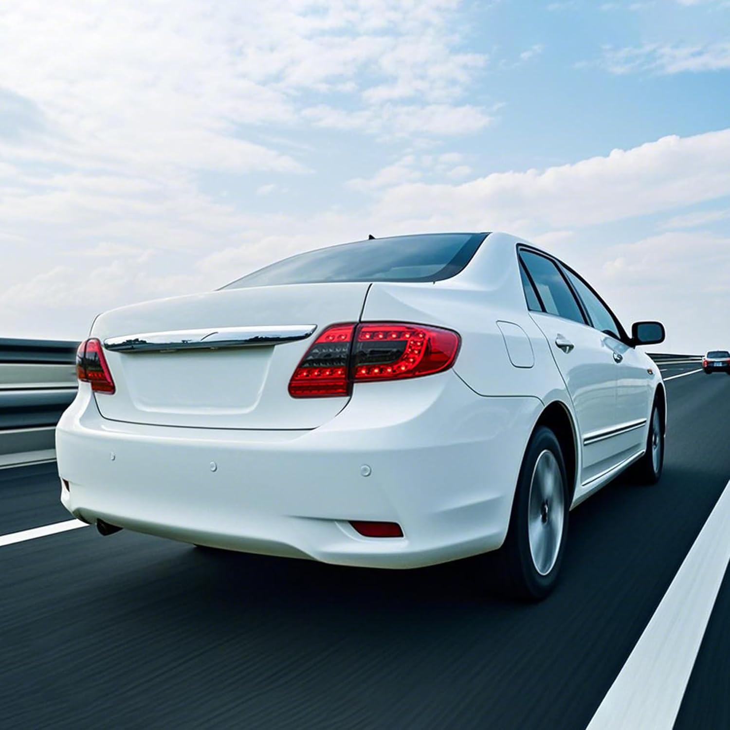 VLAND Rear Lights compatible with Corolla 2011 2012 2013 Sedan, Passenger & Driver Sides