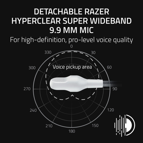 Razer BlackShark V2 Pro (2023) for PC - Premium Wireless E-Sports Headset (HyperClear Super Wideband Mic, TriForce Titanium 50 mm Driver, Bluetooth, Up to 70hrs Battery) White