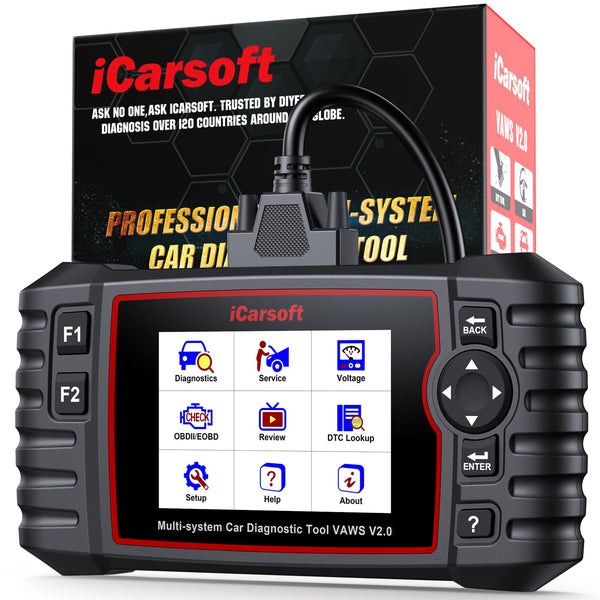 iCarsoft VAWS V3.0 OBD2 Scanner for VW/AUDI/Skoda/SEAT, Full System Diagnostic Tool with 42 Service Function, Oil/EPB/SAS/BMS/ETC/DPF/INJ/SPS, Bi-Directional Car Code Reader, Auto VIN, Lifetime Update