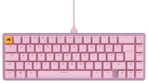 Glorious Gaming GMMK 2 Full Size (96%) - Mechanical Gaming Keyboard, Aluminium Frame, Customisable, Doubleshot Caps, Fox Switches, Per Key RGB, Full NKRO, English UK QWERTY Layout - Pink