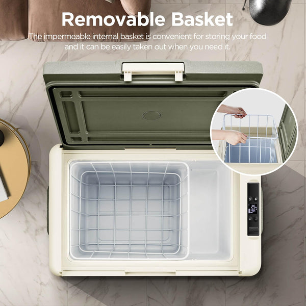 AAOBOSI 83L Campervan Fridge, Camping Refrigerator with APP Control, 12V Fridge Freezer for Campervan, Car, Truck, Boat, Motorhome, Travel