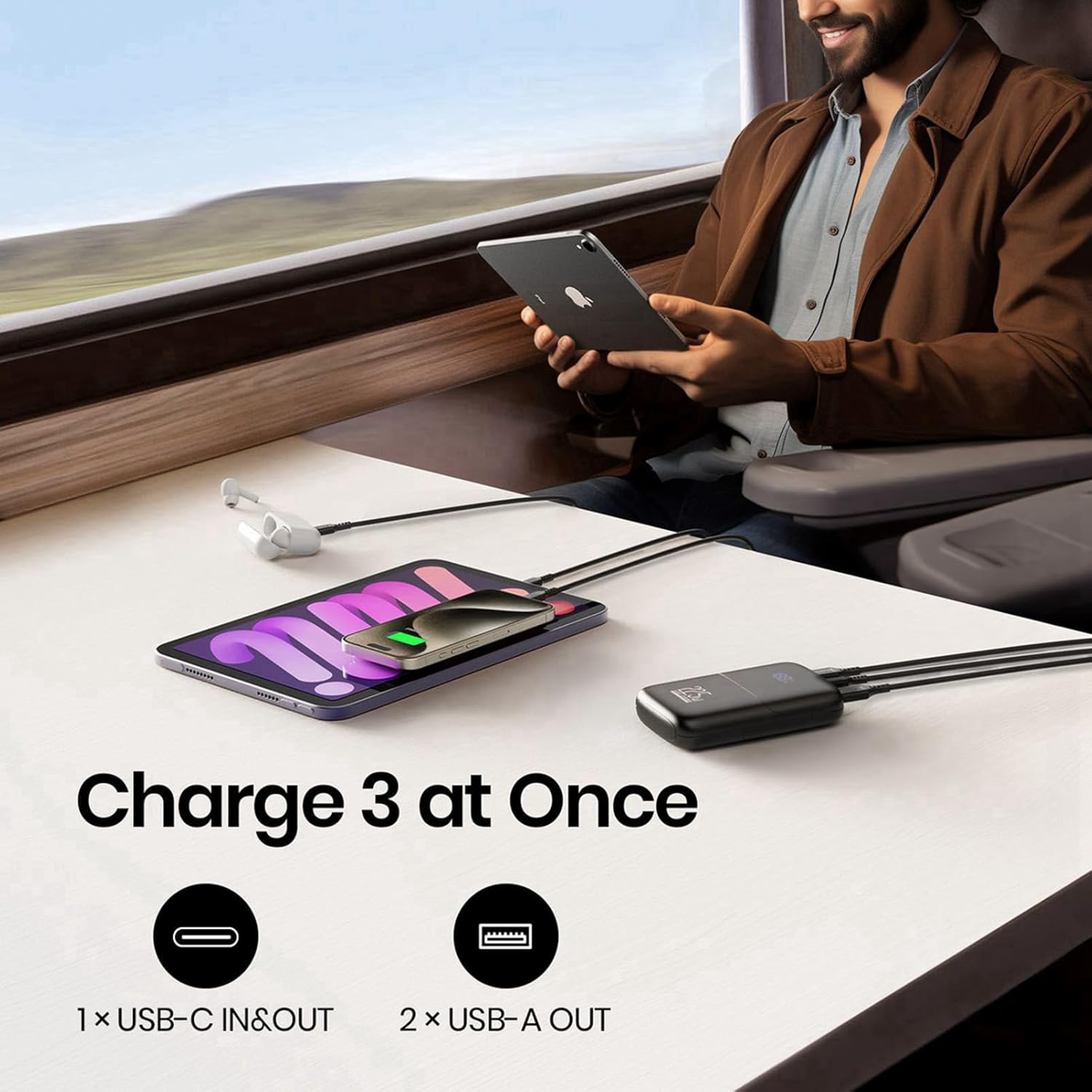 INIU Power Bank, 22.5W Fast Charging 10000mAh Battery Pack USB C Input & Output Portable Charger, PD3.0 QC4.0 Mini Portable Battery Bank for iPhone 16 15 14 13 Pro Max Mini Plus Samsung S22 S21