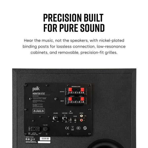 Polk Audio Polk Monitor MXT60 Compact Tower Speaker, HiFi and Home Cinema Speaker, Hi-Res Certified, Dolby Atmos and DTS:X Compatible (1 piece)