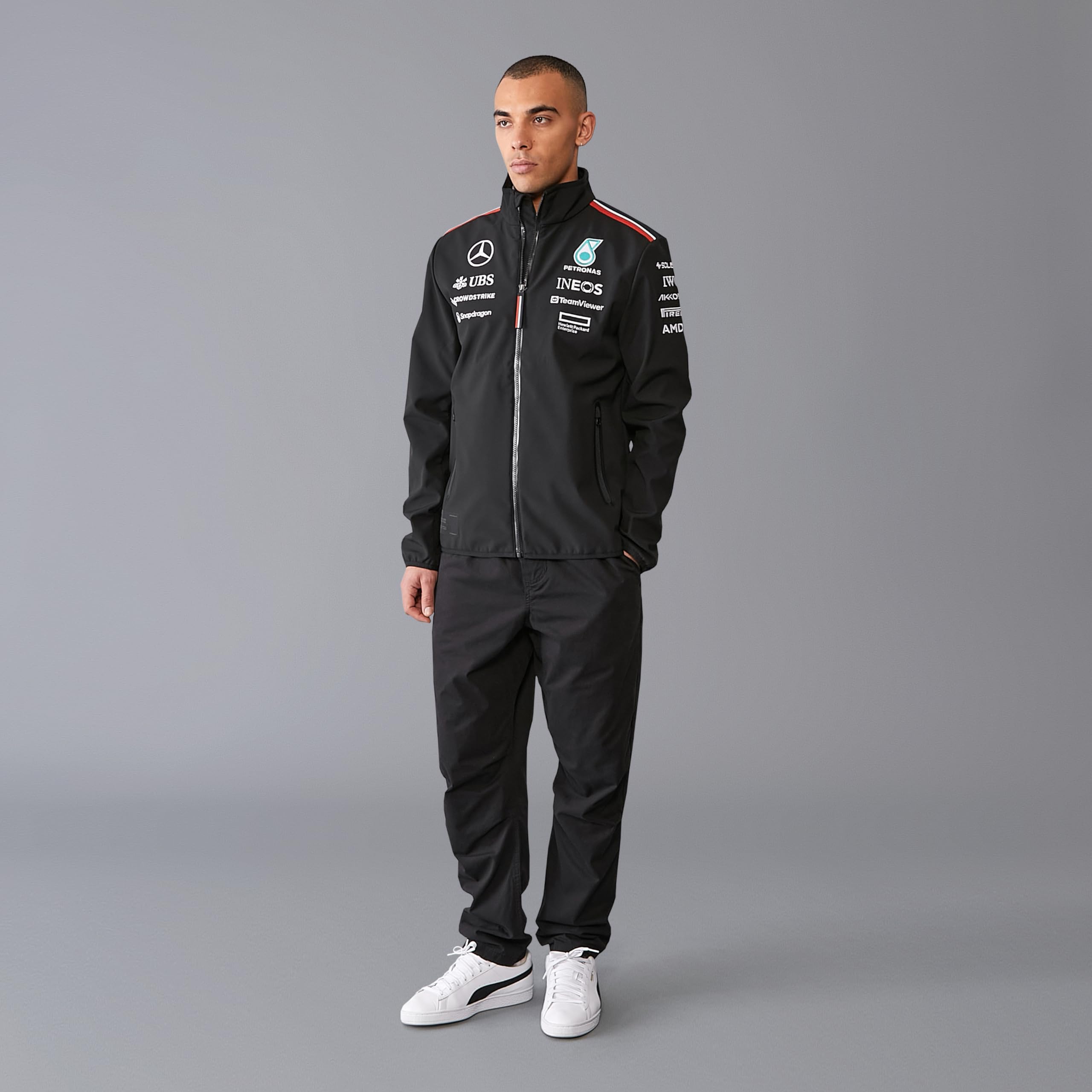 Mercedes AMG Petronas F1 Men's 2024 Team Softshell Jacket