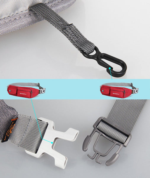 Waterfly Waist Bag Pack Slim Water Resistant Fanny Pack Travel Bum Bag Running Belt for Traveling Cycling Hiking Camping