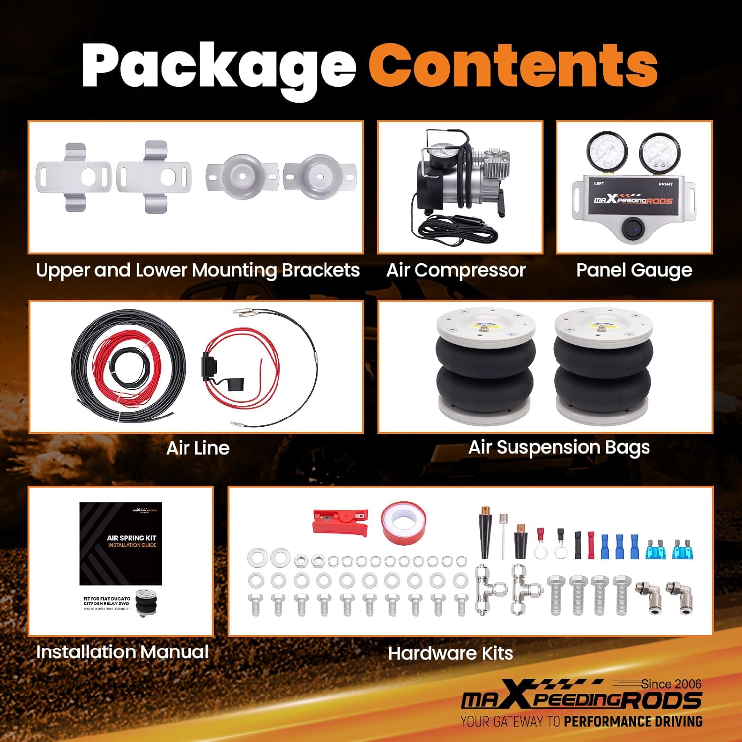 maXpeedingrods Air Suspension Spring Bag for Fiat Ducato, for Peugeot Boxer, Air Helper Spring Bellow for Citroen Relay, for Citroen Jumper