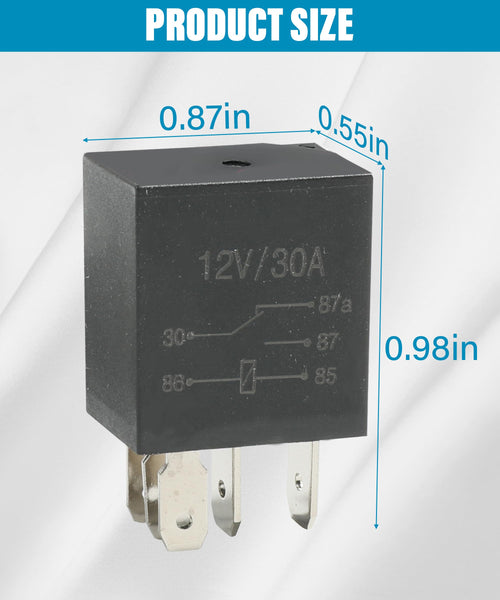 Flaconi Car Relay Kit - 12V 4 Pin/5 Pin SPDT Multi-Purpose Automotive Heavy Duty Electrical Standard Starter Switch - Fits Car, Truck (5Pin)