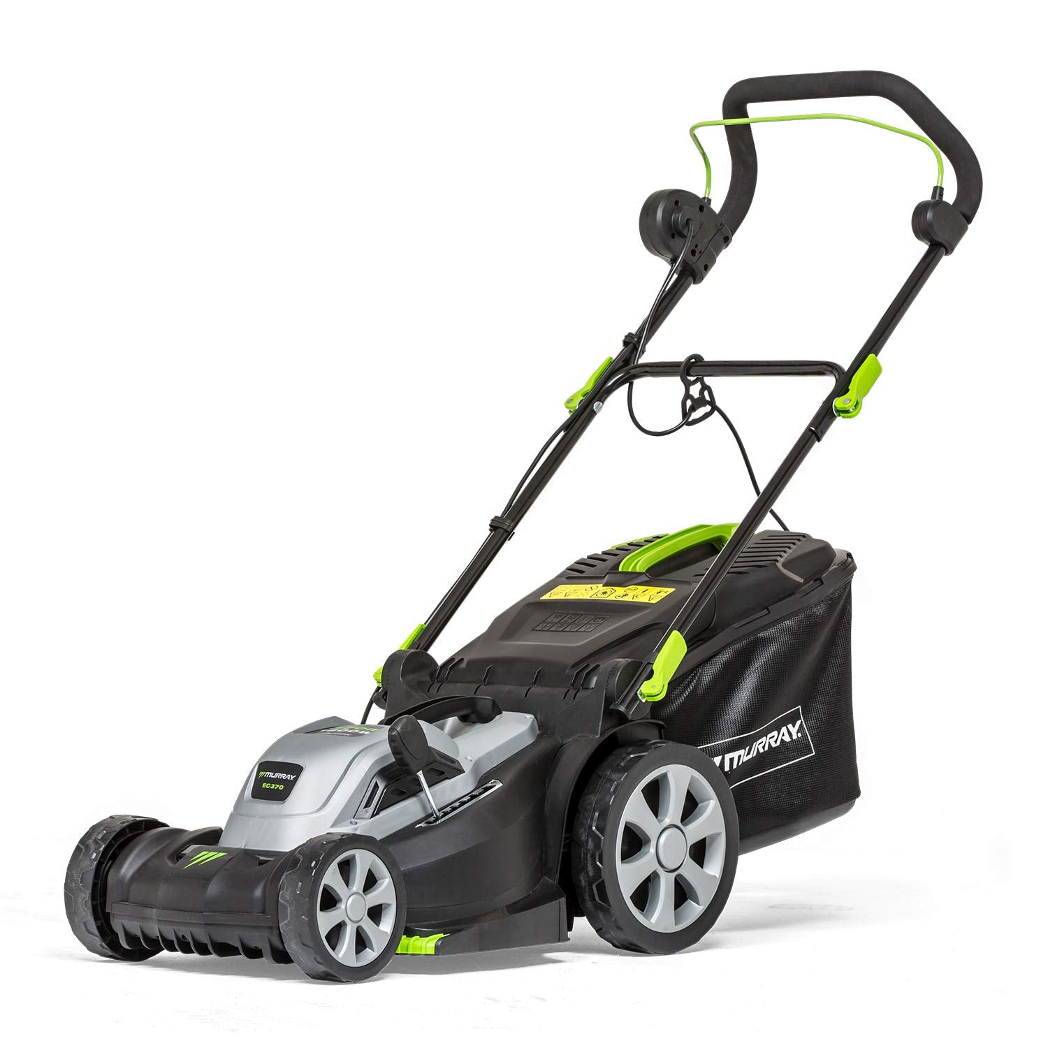 Murray Corded Electric Lawnmower 2-in-1 - Compact Lawn Mower 1200W/32cm with Grass Box 27L for Small Lawns - Ergonomic Soft Grip for Easy Grass Cutting, Overload Protection
