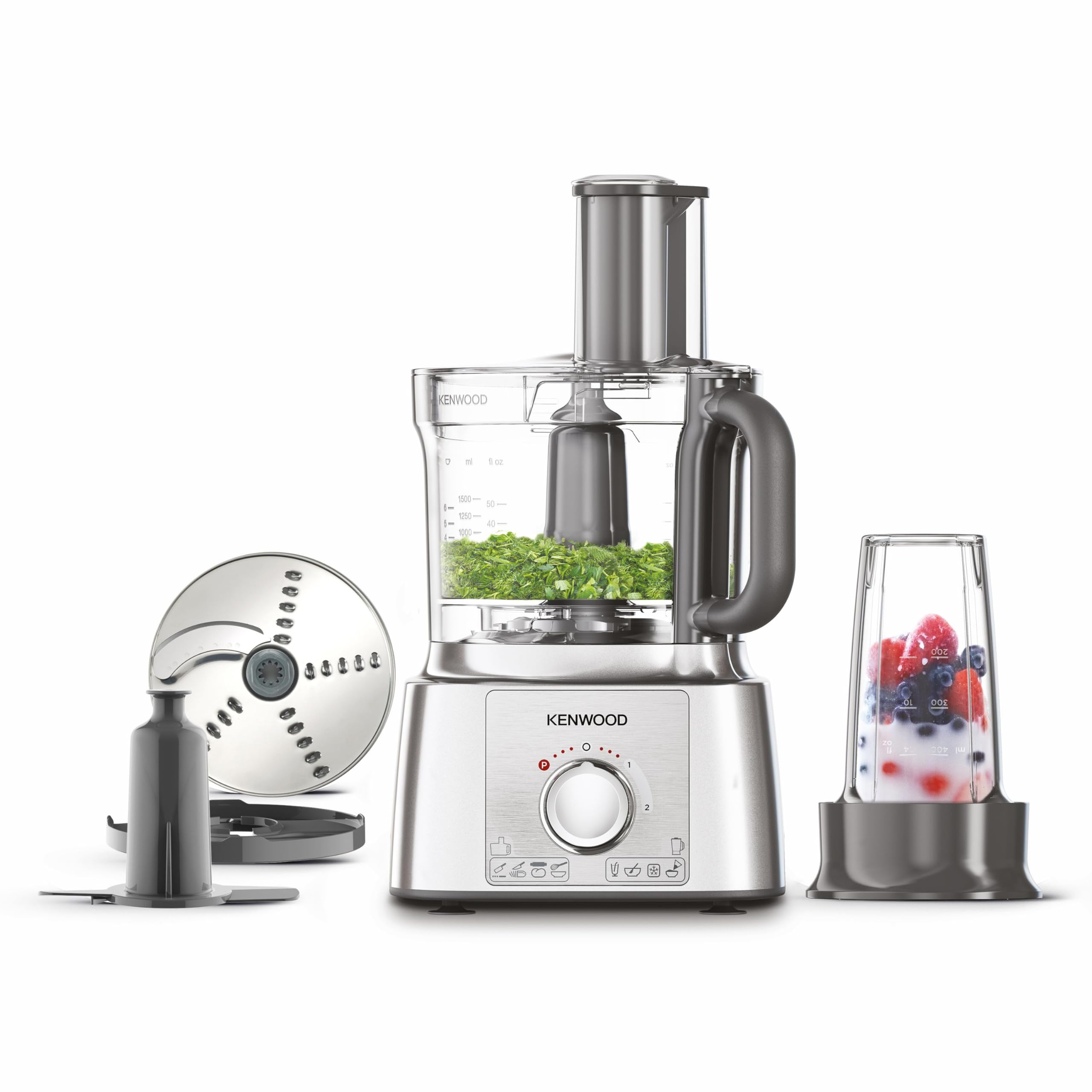 enwood FDP65.180SI All in 1 Food Processor Multipro Express, Silver