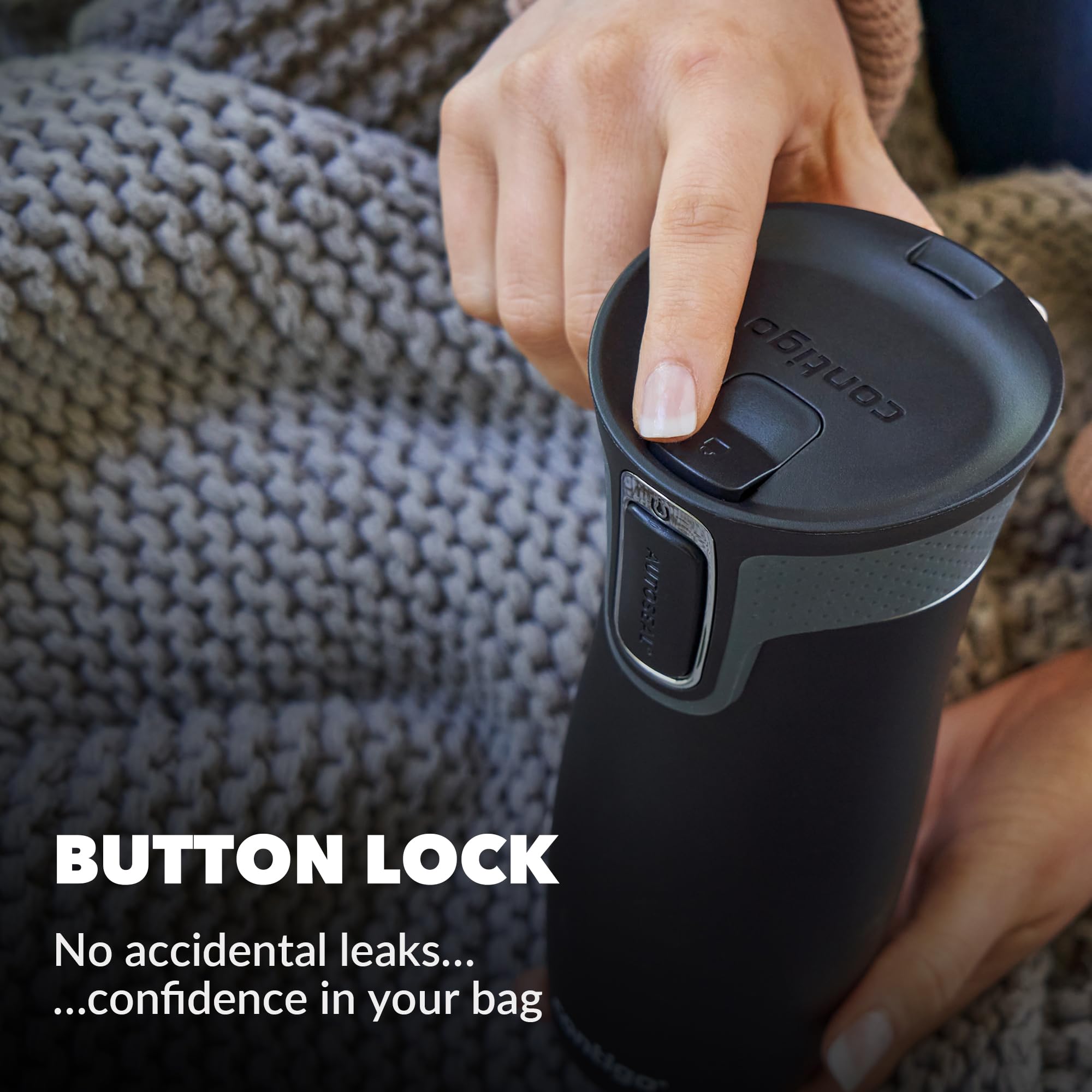 Contigo West Loop Autoseal Travel Mug, Stainless Steel Thermal Mug, Vacuum Flask, Leakproof Tumbler, Coffee Mug with BPA Easy-Clean Lid