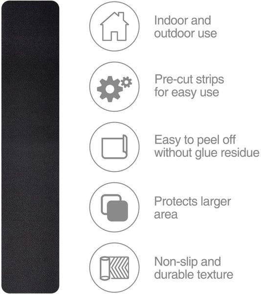 DLD Stair Treads 8"x30" Non-Slip Indoor Stair Runners for Wooden Steps, 14-PackAnti-Slip Strips for Safety and Grip