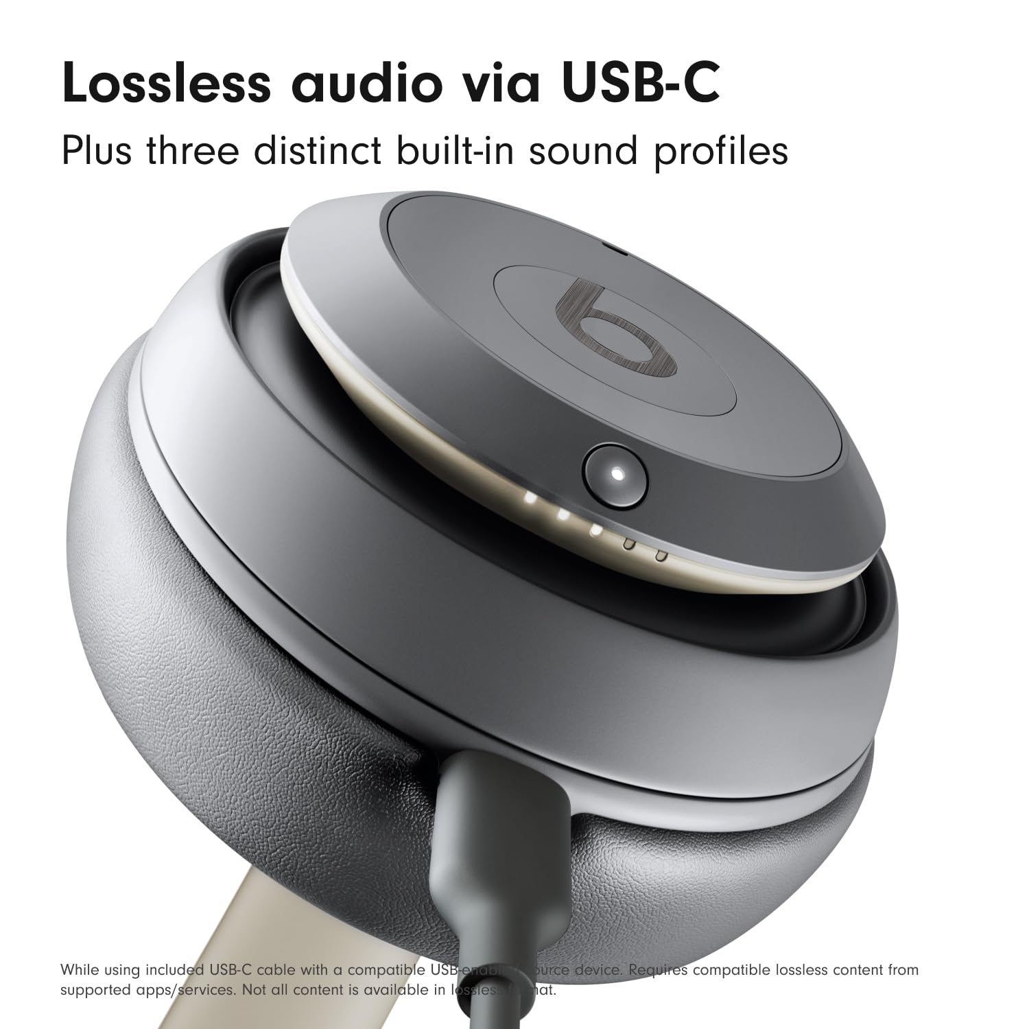 Beats Studio Pro – Wireless Bluetooth Noise Cancelling Headphones, Personalised Spatial Audio, USBC Lossless Audio, Apple & Android Compatibility, Up to 40 Hours Battery Life – Sand Grey