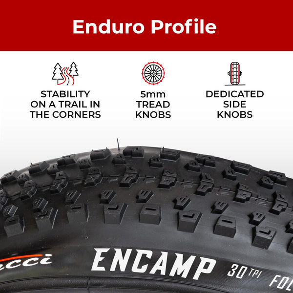 Fincci Encamp 26 inch Mountain Bike Tyre Pair 26 x 2.25 Inch 57-559 Foldable Puncture Proof Bike Tyres for Road MTB Mud Dirt Offroad Bicycle (Pack of
