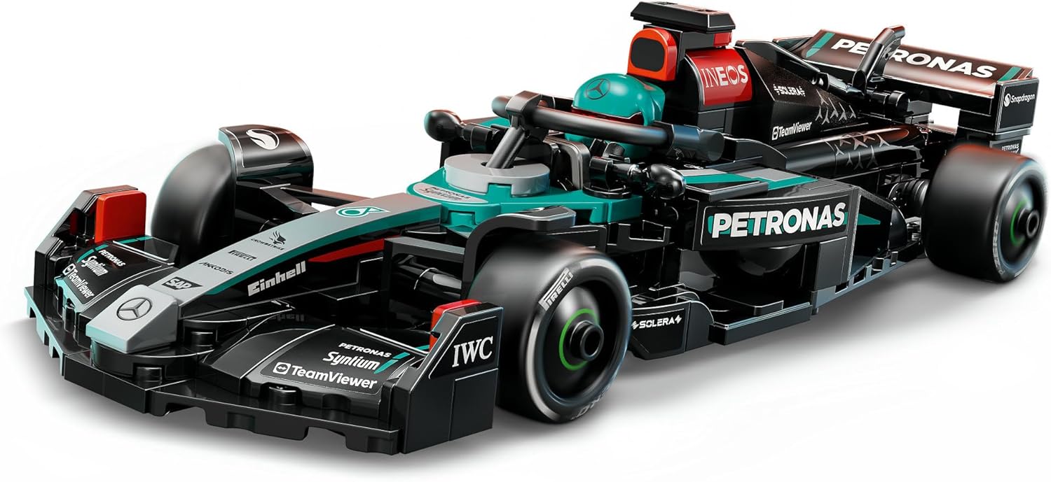 LEGO Speed Champions Mercedes-AMG F1 W15 Race Car Toy with a Collectible Formula 1 Driver Minifigure - Model Kits for 10+ Year Old Boys & Girls or Adult Motorsport Fans 77244
