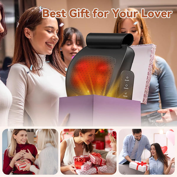 Back Massager, WERTYI Neck and Back Massager with Heat, Deep Tissue 3D Kneading Shiatsu Massage Pillow for Body, Shoulder, Foot and Leg, Christmas Gifts for Women and Men - Remote Control