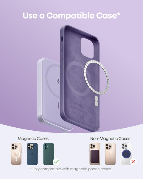 Anker Power Bank, 622 Magnetic Battery (MagGo), 5000mAh Foldable Magnetic Wireless Portable Charger and USB-C for iPhone 16/16 Plus/16 Pro/16 Pro Max, iPhone 15/14/13/12 Series