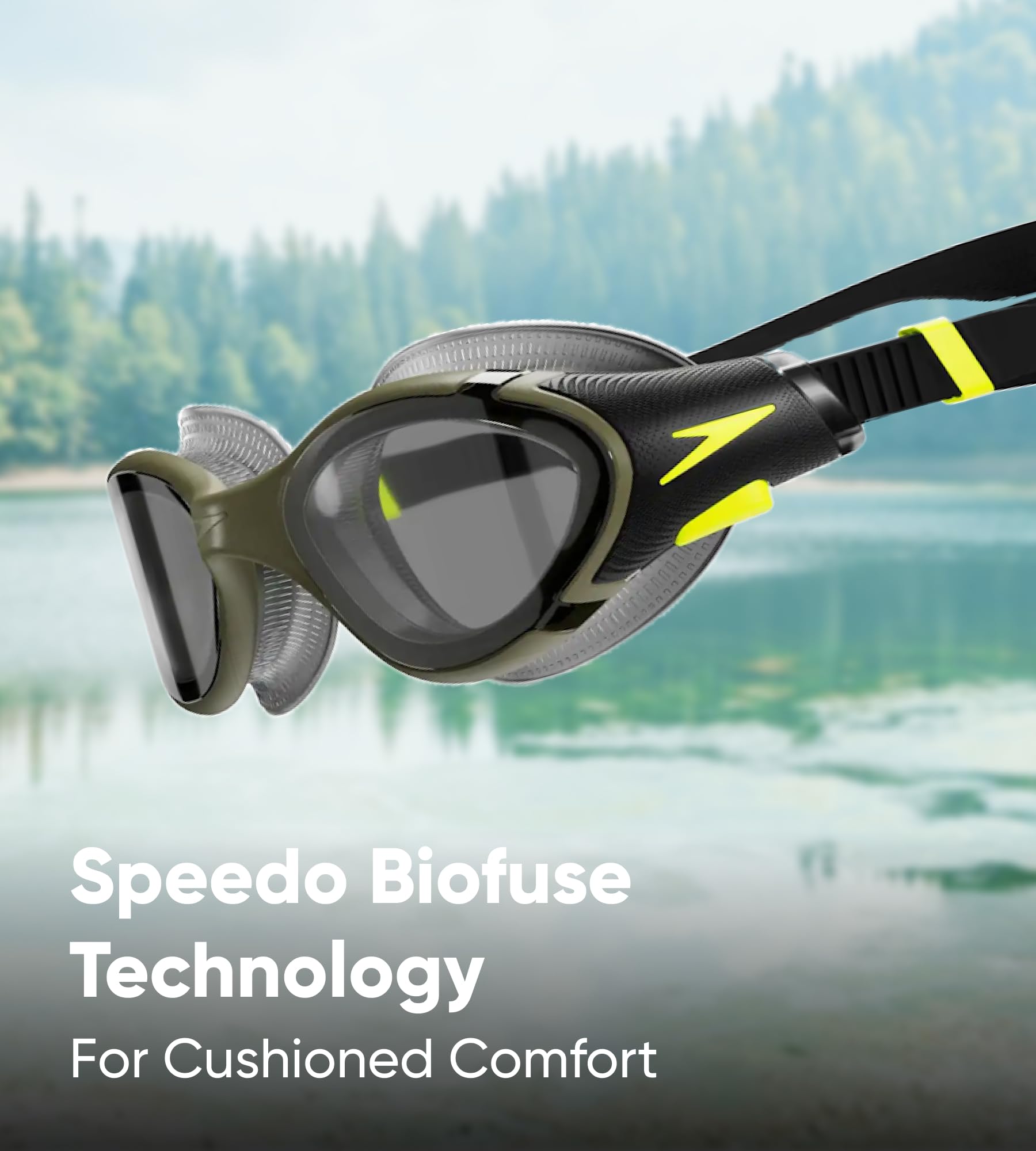 Speedo Unisex Biofuse 2.0 Swimming Goggles | Patented Easy Adjustment | Anti-fog | Anti-leak | Enhanced Fit | Improved Comfort Goggles (pack of 1)
