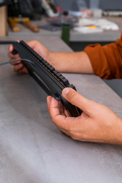 CHERRY KC 200 MX, Mechanical Office Keyboard with Anodised Metal Plate, UK Layout (QWERTY), Wired, MX2A BROWN SWITCHES, Bronze/Black