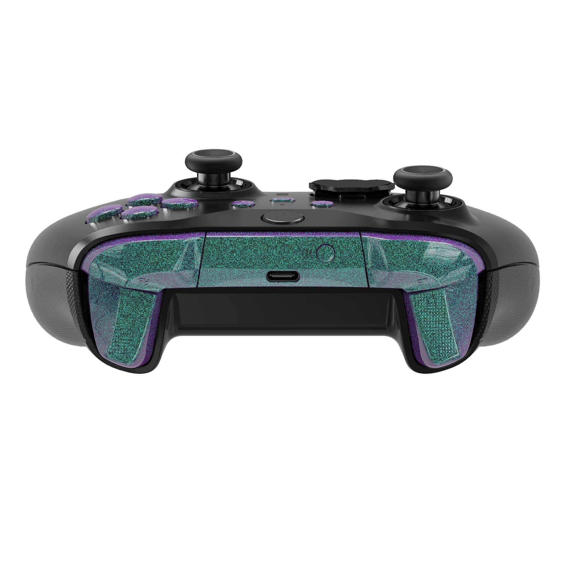 eXtremeRate Chameleon Purple Blue Buttons for Xbox One Elite Series 2 Controller, LB RB LT RT Bumpers Triggers ABXY Start Back Sync Profile Switch Keys for Xbox Elite Series 2 Core Controller